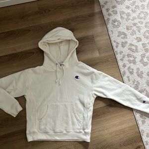 Childrens Champion Cream Hoodie Sweater